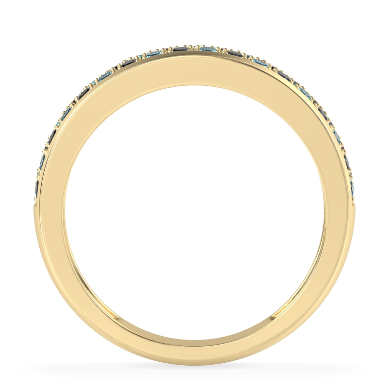 Two Row Prong Set Half-Eternity Bala Band