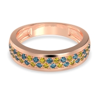 Two Row Prong Set Half-Eternity Bala Band