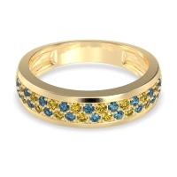 Two Row Prong Set Half-Eternity Bala Band