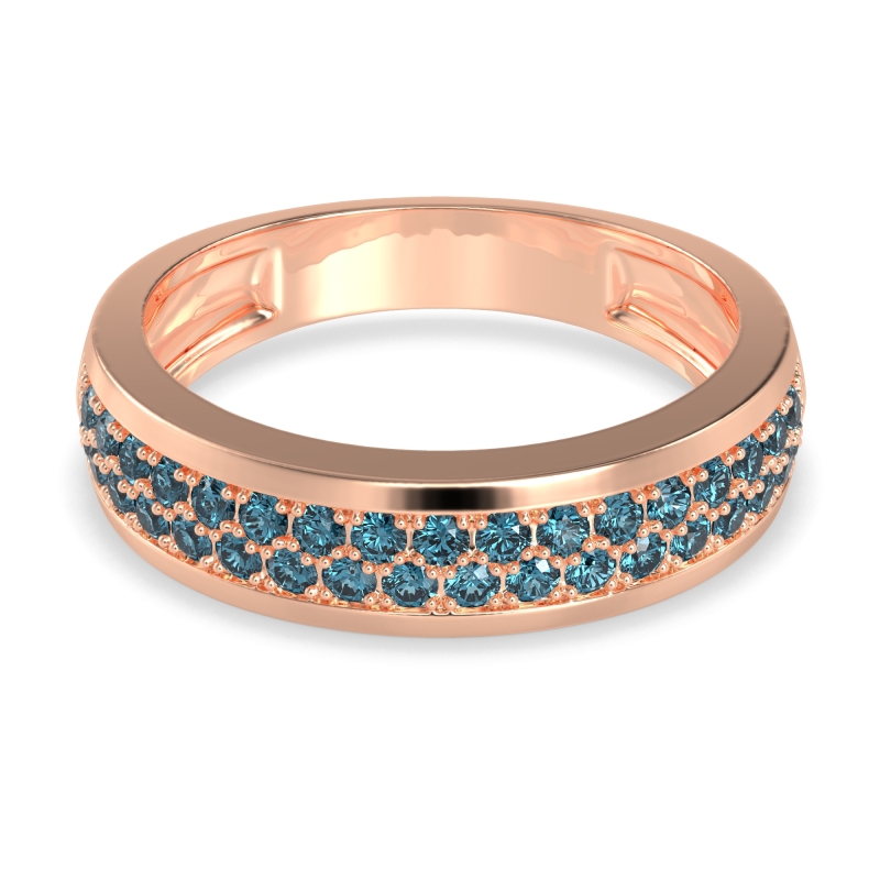 Two Row Prong Set Half-Eternity Bala Band