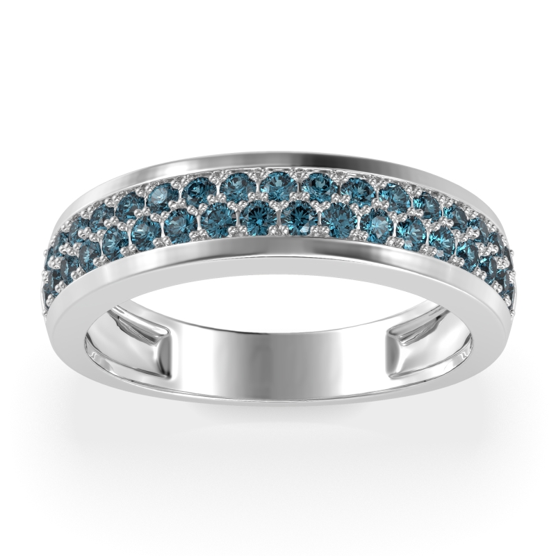 Two Row Prong Set Half-Eternity Bala Band