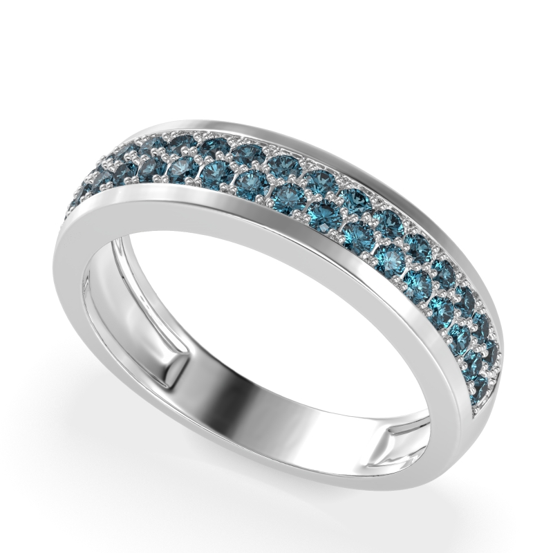 Two Row Prong Set Half-Eternity Bala Band