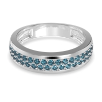 Two Row Prong Set Half-Eternity Bala Band