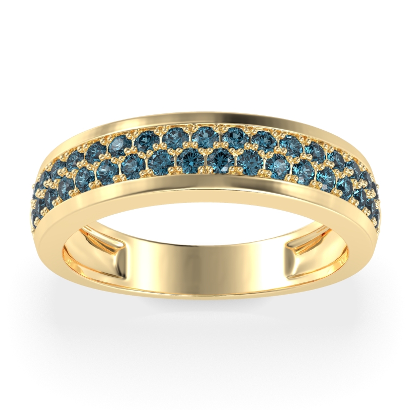 Two Row Prong Set Half-Eternity Bala Band