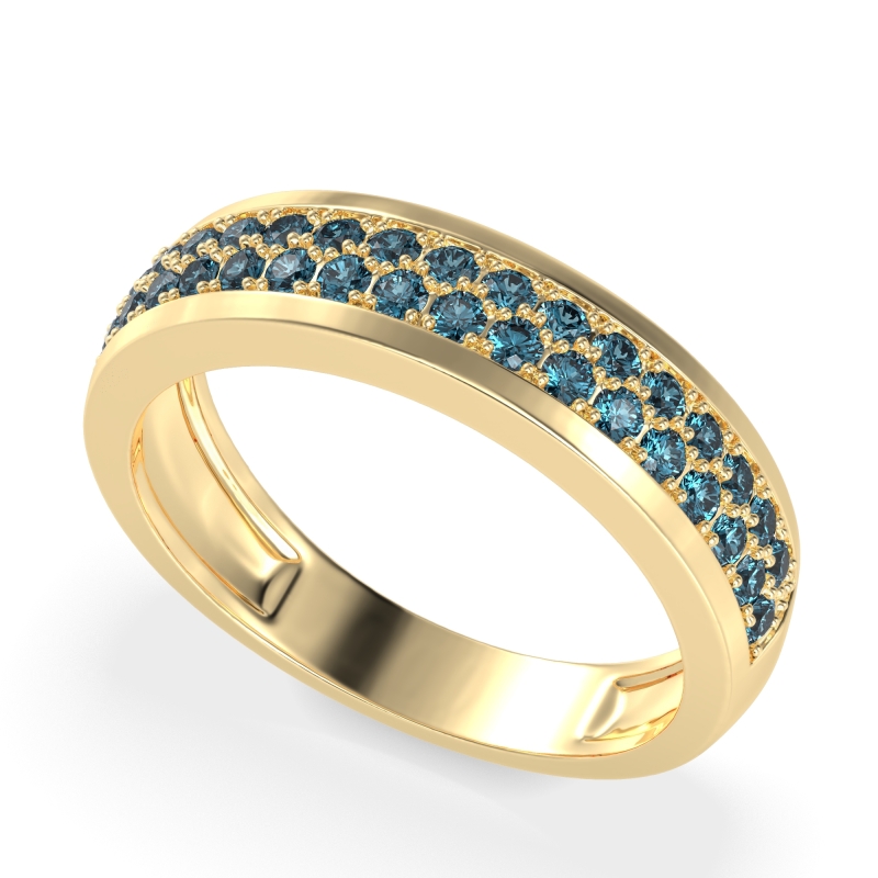 Two Row Prong Set Half-Eternity Bala Band