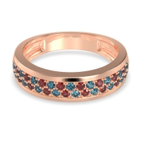 Two Row Prong Set Half-Eternity Bala Band