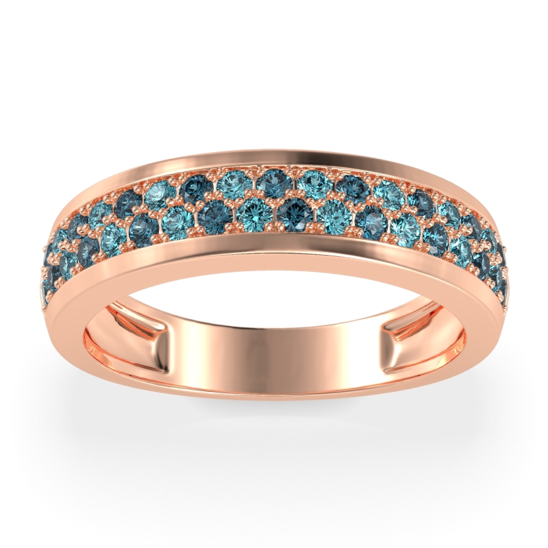 Two Row Prong Set Half-Eternity Bala Band