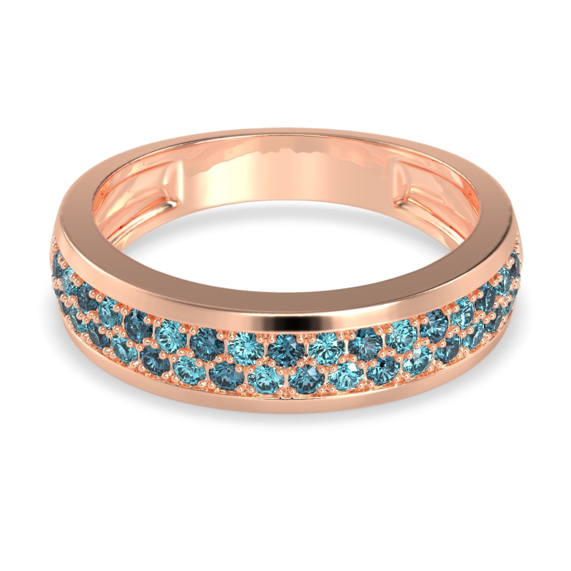 Two Row Prong Set Half-Eternity Bala Band