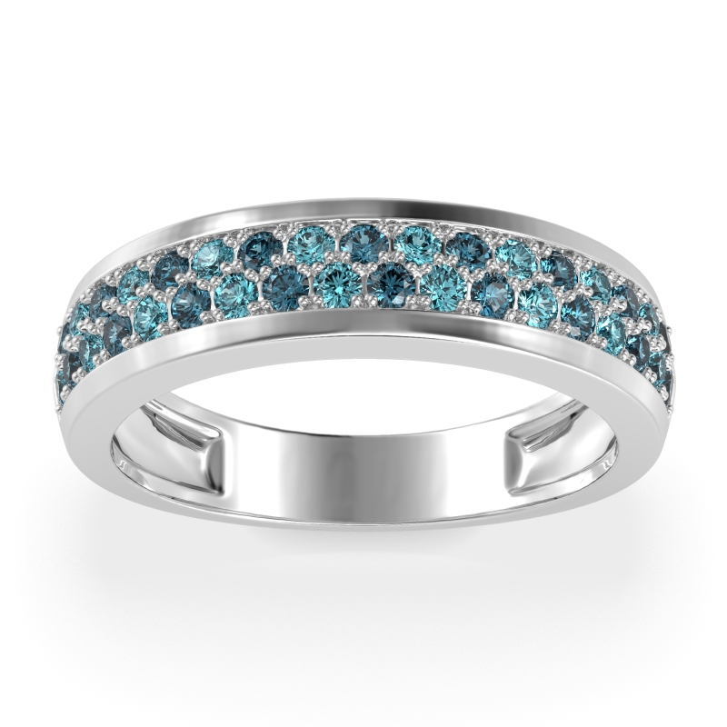 Two Row Prong Set Half-Eternity Bala Band