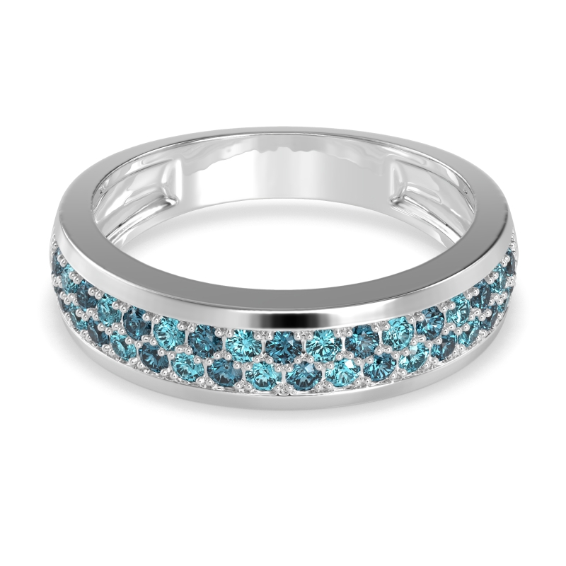 Two Row Prong Set Half-Eternity Bala Band