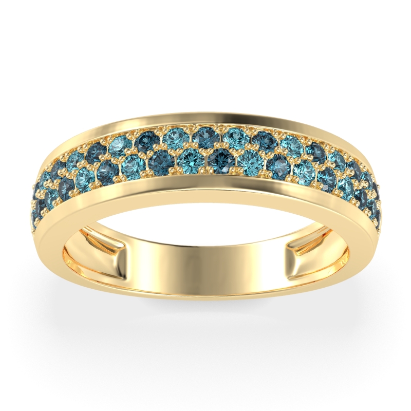 Two Row Prong Set Half-Eternity Bala Band