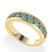 Two Row Prong Set Half-Eternity Bala Band