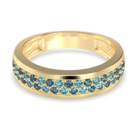 Two Row Prong Set Half-Eternity Bala Band