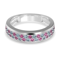 Two Row Prong Set Half-Eternity Bala Band