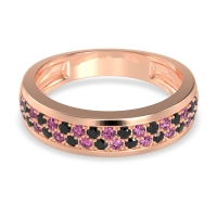 Two Row Prong Set Half-Eternity Bala Band