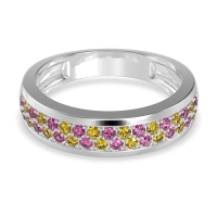 Two Row Prong Set Half-Eternity Bala Band