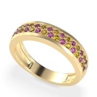 Two Row Prong Set Half-Eternity Bala Band