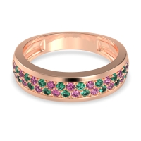 Two Row Prong Set Half-Eternity Bala Band