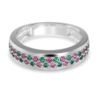 Two Row Prong Set Half-Eternity Bala Band