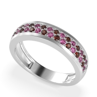 Two Row Prong Set Half-Eternity Bala Band