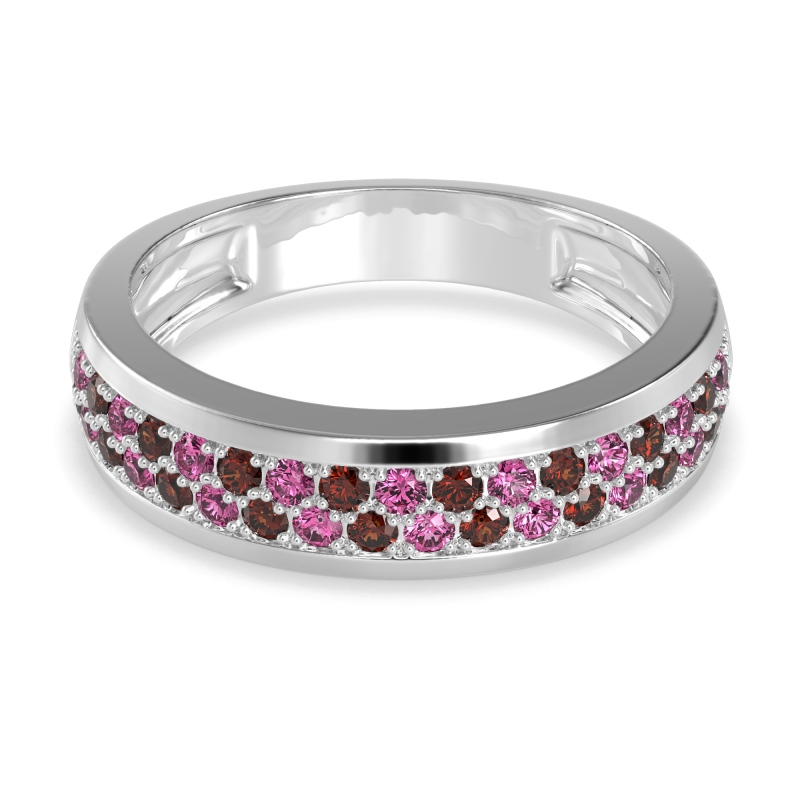 Two Row Prong Set Half-Eternity Bala Band