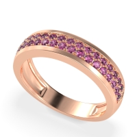 Two Row Prong Set Half-Eternity Bala Band