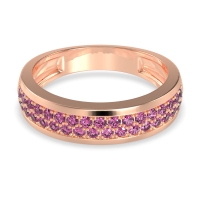 Two Row Prong Set Half-Eternity Bala Band