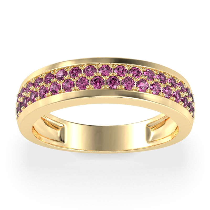 Two Row Prong Set Half-Eternity Bala Band