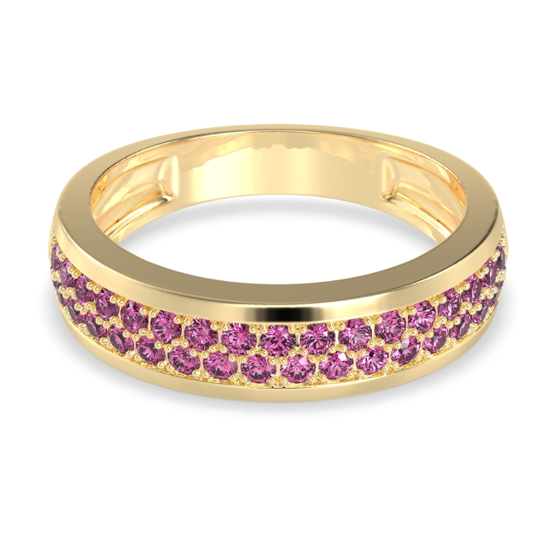 Two Row Prong Set Half-Eternity Bala Band