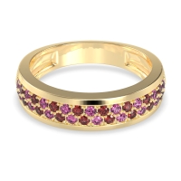 Two Row Prong Set Half-Eternity Bala Band