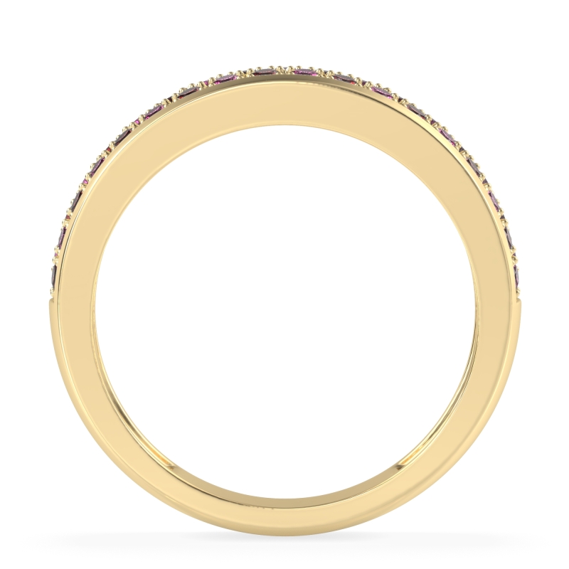 Two Row Prong Set Half-Eternity Bala Band