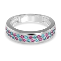 Two Row Prong Set Half-Eternity Bala Band