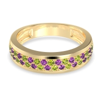 Two Row Prong Set Half-Eternity Bala Band