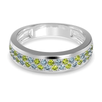 Two Row Prong Set Half-Eternity Bala Band