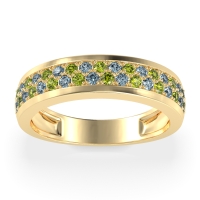 Two Row Prong Set Half-Eternity Bala Band