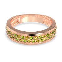 Two Row Prong Set Half-Eternity Bala Band