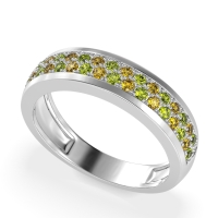 Two Row Prong Set Half-Eternity Bala Band