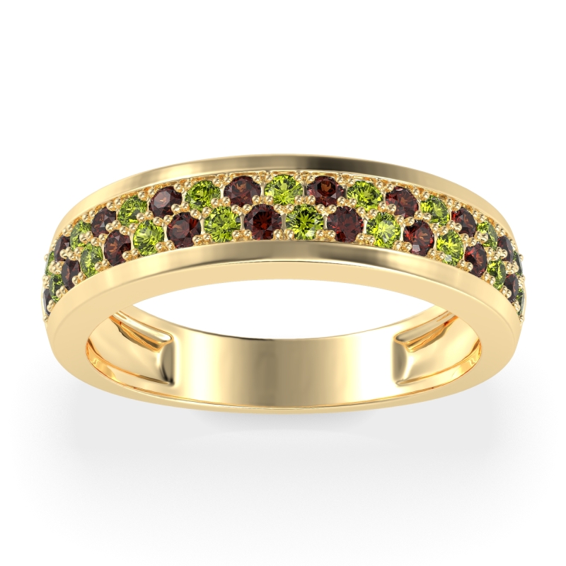 Two Row Prong Set Half-Eternity Bala Band