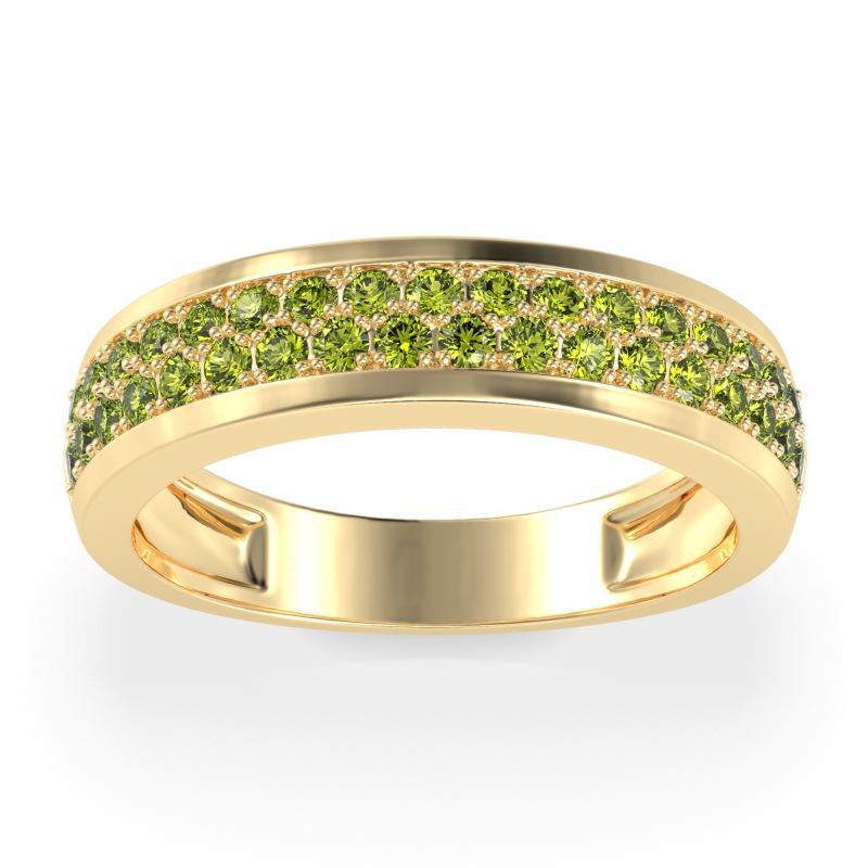 Two Row Prong Set Half-Eternity Bala Band