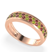 Two Row Prong Set Half-Eternity Bala Band