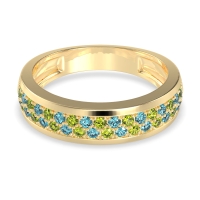 Two Row Prong Set Half-Eternity Bala Band