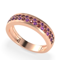 Two Row Prong Set Half-Eternity Bala Band