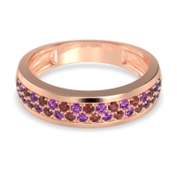 Two Row Prong Set Half-Eternity Bala Band