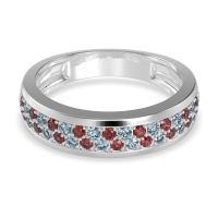 Two Row Prong Set Half-Eternity Bala Band