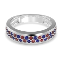 Two Row Prong Set Half-Eternity Bala Band