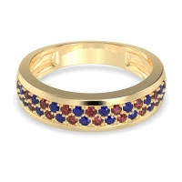 Two Row Prong Set Half-Eternity Bala Band