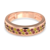 Two Row Prong Set Half-Eternity Bala Band