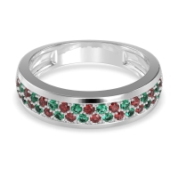 Two Row Prong Set Half-Eternity Bala Band