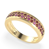 Two Row Prong Set Half-Eternity Bala Band