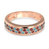 Two Row Prong Set Half-Eternity Bala Band